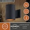 Vaxcel Chiasso Aluminum Cylinder 1 Light Dusk to Dawn Black Outdoor Wall Lantern Dark Sky Compliant T0739 - alternate 3